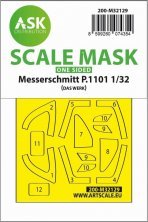 1/32 Messerschmitt P.1101 single-sided mask for Das Werk 1/32 Messerschmitt P.1101 single-sided mask for Das Werk