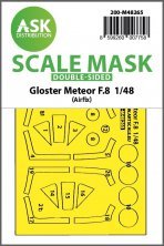 1/48 Gloster Meteor F.8 double-sided express fit mask for Airfix 1/48 Gloster Meteor F.8 double-sided express fit mask for Airfix