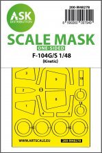 1/48 F-104G/S Starfighter one-sided masks for Kinetic 1/48 F-104G/S Starfighter one-sided masks for Kinetic