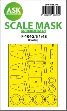 1/48 Lockheed F-104G/S double-sided mask for Kinetic 1/48 Lockheed F-104G/S double-sided mask for Kinetic