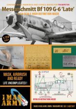 1/24 Messerschmitt Bf-109G-6 Late high definition airbrush masks 1/24 Messerschmitt Bf-109G-6 Late high definition airbrush masks