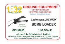1/32 Ladewagen Lwc 500IX Luftwaffe bomb loader WWII 1/32 Ladewagen Lwc 500IX Luftwaffe bomb loader WWII