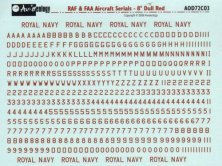 Aviaeology Décalcomanies Sériaux RAF/FAA Rouge Terne 1/72 Aviaeology Décalcomanies Sériaux RAF/FAA Rouge Terne 1/72