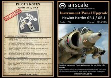 Airscale Planche de bord Harrier GR.1/3 1/24 Airscale Planche de bord Harrier GR.1/3 1/24
