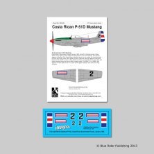 Blue Rider P-51D Mustang Costa Rica No 2 1855 1/72 Blue Rider P-51D Mustang Costa Rica No 2 1855 1/72