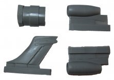 1/144 McDonnell-Douglas MD-90 tail, engines and fuselage plug 1/144 McDonnell-Douglas MD-90 tail, engines and fuselage plug