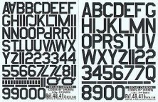 Colorado Lettres et Chiffres Noirs 1/48 Angles 45° 2 Tailles Colorado Lettres et Chiffres Noirs 1/48 Angles 45° 2 Tailles