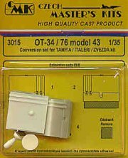 CMK 1/35 OT-34/76 Mod 43 Soviétique pour Italeri et Tamiya CMK 1/35 OT-34/76 Mod 43 Soviétique pour Italeri et Tamiya