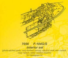 CMK 1/72 Lockheed F-104G/F-104S Intérieur Hasegawa CMK 1/72 Lockheed F-104G/F-104S Intérieur Hasegawa
