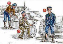 CMK 1/72 2 Pilotes Français WWII + Mécanicien Frrom-Azur CMK 1/72 2 Pilotes Français WWII + Mécanicien Frrom-Azur