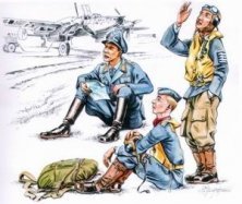 CMK Pilotes allemands WWII au repos 1/72 x3 CMK Pilotes allemands WWII au repos 1/72 x3