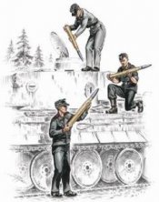 CMK 1/72 Servants Allemands WWII pour Tiger I - 3 fig. CMK 1/72 Servants Allemands WWII pour Tiger I - 3 fig.