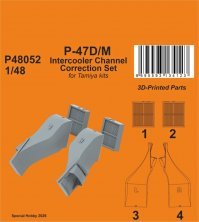 CMK 1/48 P-47D/M Set Correction Canal Intercooler CMK 1/48 P-47D/M Set Correction Canal Intercooler