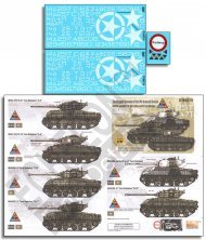 1/16 Sandbagged Shermans of the 14th Armored Division decals 1/16 Sandbagged Shermans of the 14th Armored Division decals