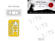 1/72 Grumman F9F-8 Cougar Vacu Canopy & Mask for Hasegawa 1/72 Grumman F9F-8 Cougar Vacu Canopy & Mask for Hasegawa