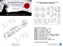 1/72 Curtiss H-75 A1/A2 National Insignias mask for Arma Hobby 1/72 Curtiss H-75 A1/A2 National Insignias mask for Arma Hobby
