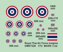 1/72 Royal Thai Af Insignia, 2 sets 1/72 Royal Thai Af Insignia, 2 sets
