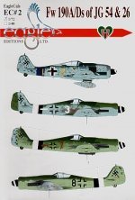 Eagle Cal 1/48 Décals Fw-190A/D-9 JG 54 et JG 26 Eagle Cal 1/48 Décals Fw-190A/D-9 JG 54 et JG 26