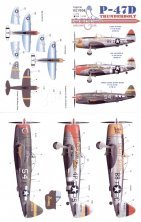 Eagle Cal 1/48 Décals P-47D Thunderbolt Pt.1 - 3 options Eagle Cal 1/48 Décals P-47D Thunderbolt Pt.1 - 3 options