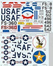Décalcomanies 1/48 Republic F-84E Thunderjet Korea Décalcomanies 1/48 Republic F-84E Thunderjet Korea