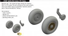 Brassin 1/72 Spitfire Mk.V wheels for Tamiya Brassin 1/72 Spitfire Mk.V wheels for Tamiya
