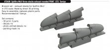 Brassin 1/72 Spitfire Mk.V 3-stacks exhaust rounded Brassin 1/72 Spitfire Mk.V 3-stacks exhaust rounded