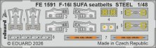 Eduard Ceintures F-16I Sufa Acier 1/48 Kinetic Gold Eduard Ceintures F-16I Sufa Acier 1/48 Kinetic Gold