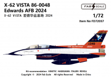 1/72 X-62 Vista 86-0048 Edwards Afb 2024 1/72 X-62 Vista 86-0048 Edwards Afb 2024