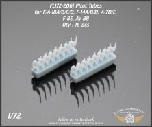 1/72 Corrected Pitot Tubes for F-18, Grumman F-14, A-7, F-8E 1/72 Corrected Pitot Tubes for F-18, Grumman F-14, A-7, F-8E