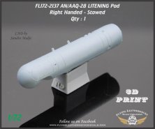 1/72 AN/AAQ-28 Litening Pod Right Handed, Stowed 1/72 AN/AAQ-28 Litening Pod Right Handed, Stowed