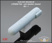 1/32 AN/AAQ-28 Litening Pod Left, Stowed 1/32 AN/AAQ-28 Litening Pod Left, Stowed