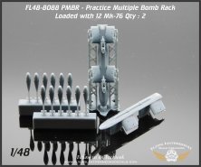 1/48 Pmbr practice multiple bomb rack Loaded with Mk-76 2 1/48 Pmbr practice multiple bomb rack Loaded with Mk-76 2