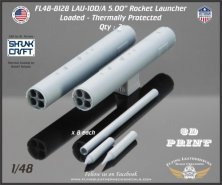 1/48 LAU-10D/A 5.00 Rocket Launcher, Thermally Protected Loaded. 1/48 LAU-10D/A 5.00 Rocket Launcher, Thermally Protected Loaded.