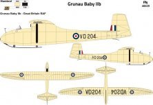 1/48 Grunau Baby Iib Raf VD204 1/48 Grunau Baby Iib Raf VD204