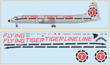 1/144 Canadair CL-44 Flying Tiger Line Includes a silk-screened 1/144 Canadair CL-44 Flying Tiger Line Includes a silk-screened