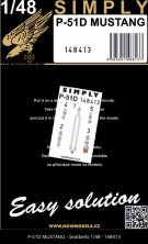 1/48 Seatbelts P-51D Mustang SIMPLY 1/48 Seatbelts P-51D Mustang SIMPLY