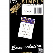 1/72 Seatbelts Messerschmitt Bf 109F/G SIMPLY 1/72 Seatbelts Messerschmitt Bf 109F/G SIMPLY