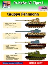 1/48 Decals Pz.Kpfw.VI Tiger I Gruppe Fehrmann 1/48 Decals Pz.Kpfw.VI Tiger I Gruppe Fehrmann