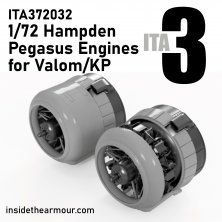 Inside the Armour Moteurs Bristol Pegasus 2 & Capots 1/72 Inside the Armour Moteurs Bristol Pegasus 2 & Capots 1/72