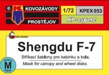 Masque de peinture F-7 roues et verrière 1/72 Kovo Masque de peinture F-7 roues et verrière 1/72 Kovo