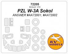 1/72 Pzl W-3A Sokol mask for Answer 1/72 Pzl W-3A Sokol mask for Answer