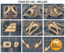 1/72 Eurocopter Ec 145 / UH-72A Lakota mask for Heller 1/72 Eurocopter Ec 145 / UH-72A Lakota mask for Heller