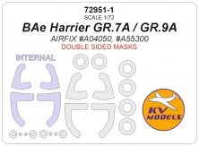 1/72 BAe Harrier GR.7A / GR.9A in & outside mask for Airfix 1/72 BAe Harrier GR.7A / GR.9A in & outside mask for Airfix