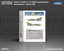 1/32 Northrop F-5E Tiger II CF-5E TigerEye Canopy and Wheel Mask 1/32 Northrop F-5E Tiger II CF-5E TigerEye Canopy and Wheel Mask