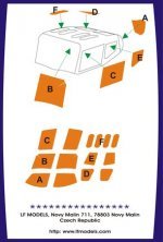 1/72 Cessan Bird Dog canopy frame paint mask for Lf Model 1/72 Cessan Bird Dog canopy frame paint mask for Lf Model