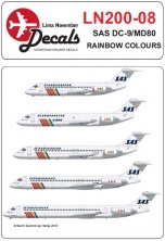 1/200 SAS Douglas DC-9/MD80s rainbow livery 1/200 SAS Douglas DC-9/MD80s rainbow livery