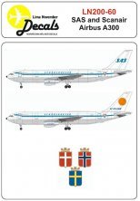 1/200 decals of Sas Airbus A300 in the first colour scheme 1/200 decals of Sas Airbus A300 in the first colour scheme