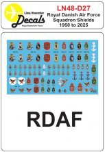 1/48 Rdaf Squadron Shields 1950-2025 1/48 Rdaf Squadron Shields 1950-2025