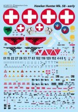 1/48 Hawker Hunter Mk. 58 early decals 1/48 Hawker Hunter Mk. 58 early decals