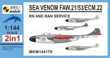 1/144 De Havilland Sea Venom FAW.21/53/ECM.22 RN and Ran Service 1/144 De Havilland Sea Venom FAW.21/53/ECM.22 RN and Ran Service